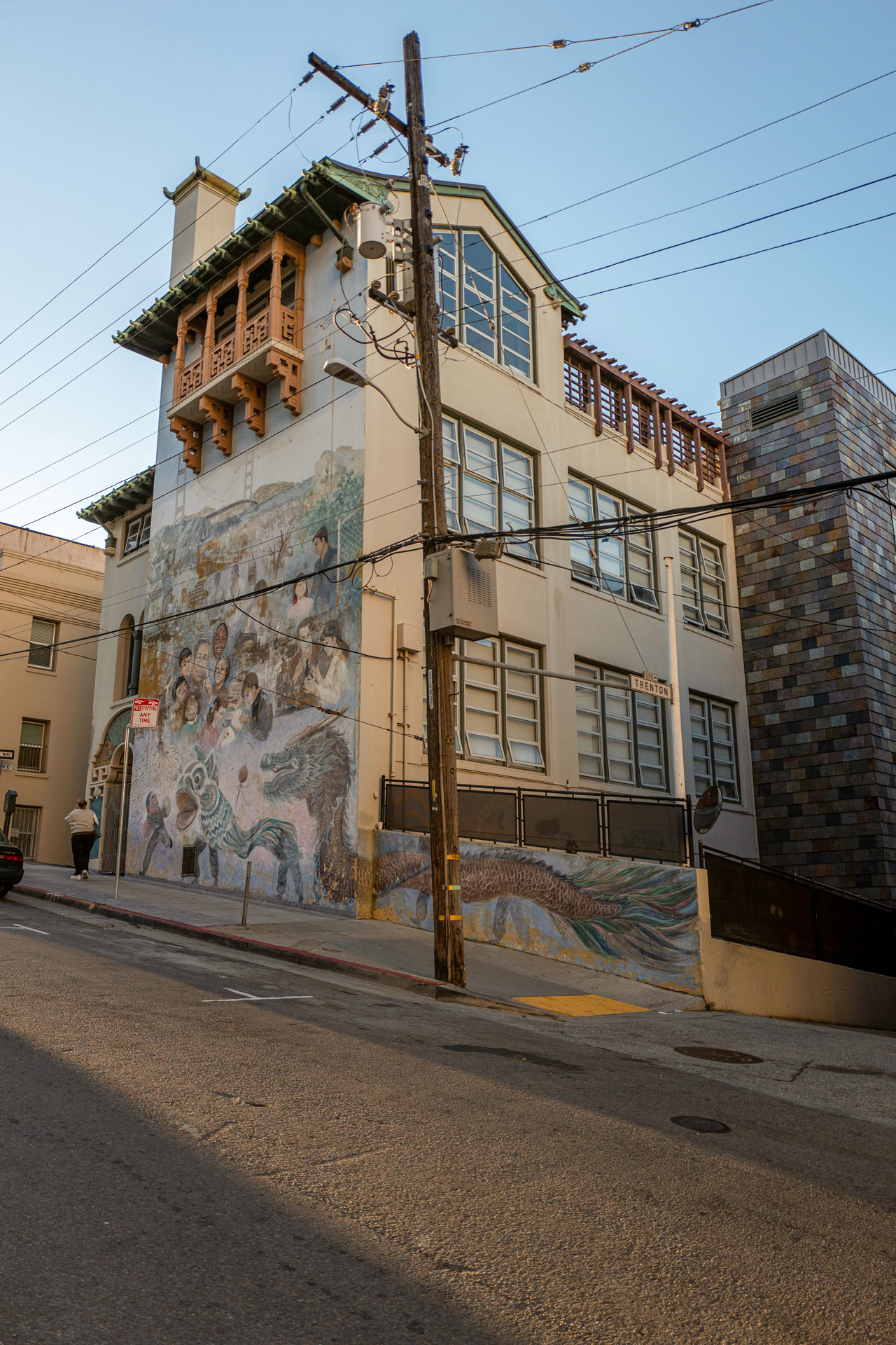 China Town in evening light