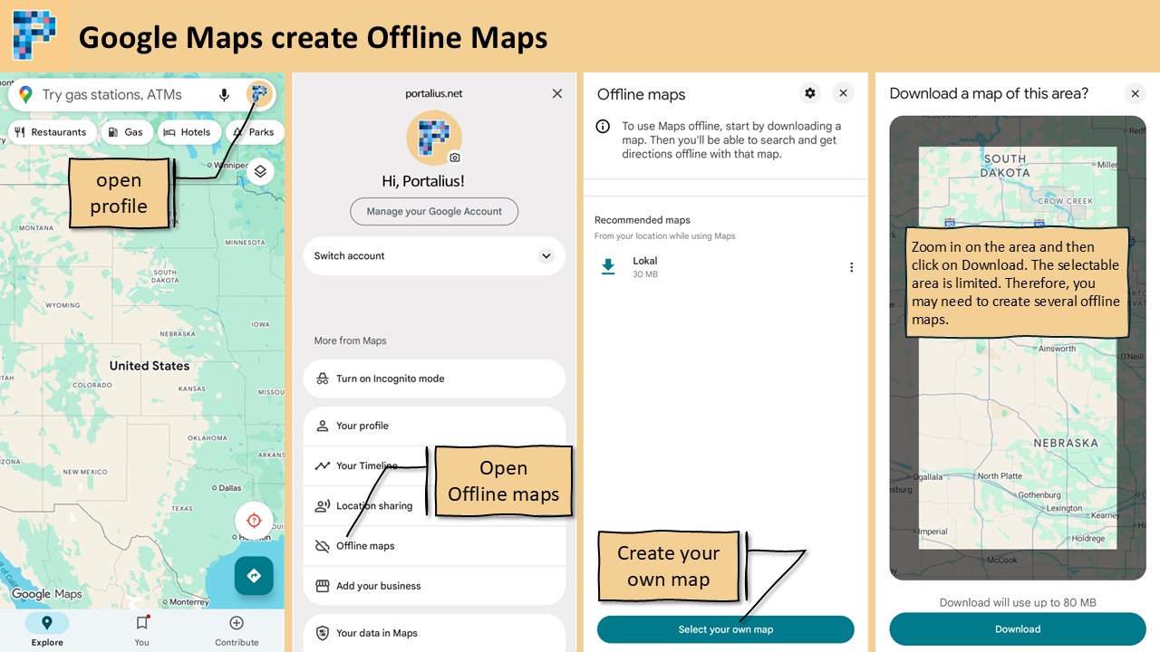 Guide to creating offline maps in Google Maps
