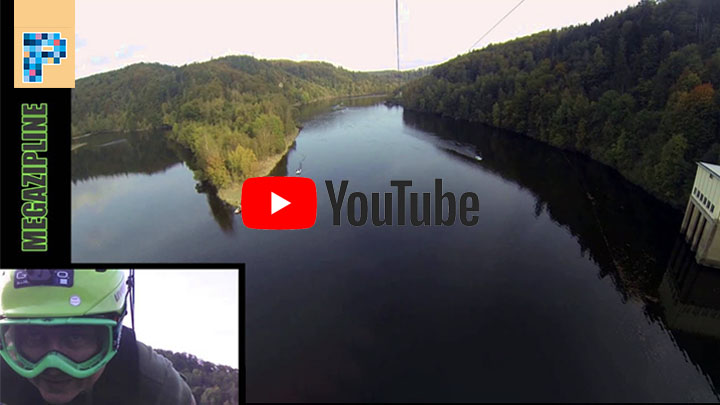 Youtube Video: Over the Rappbode Dam on the Megazipline